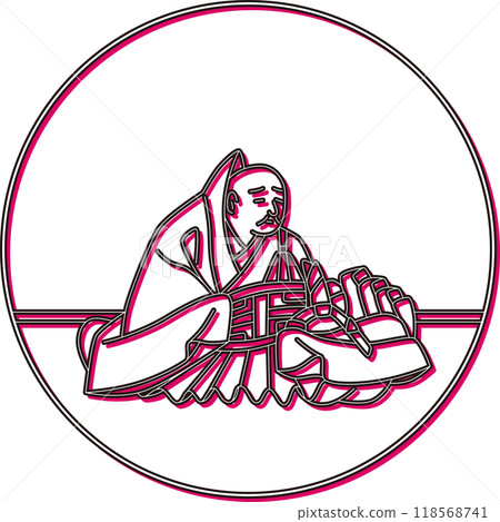 彩色陰影圓形百人一集總書師 彩色陰影圓形百人一集總書師 118568741