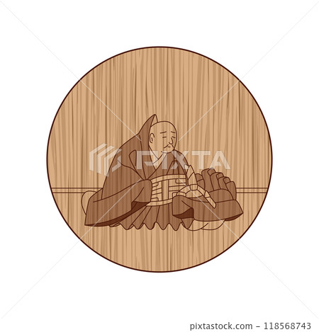 木雕圓形百人一書 by Sose Hoshi 木雕圓形百人一書 by Sose Hoshi 118568743