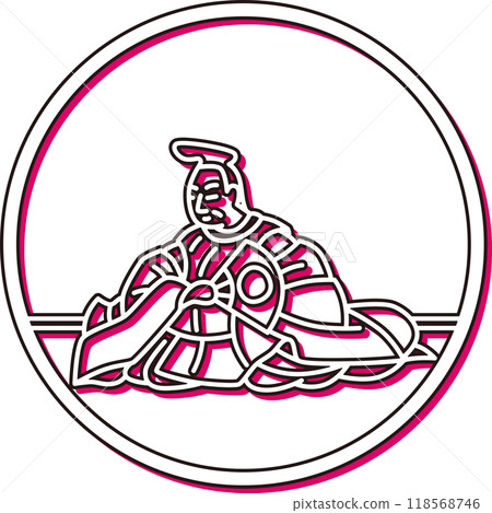 彩色陰影圓形簡單百人一秀安秀文雅 118568746