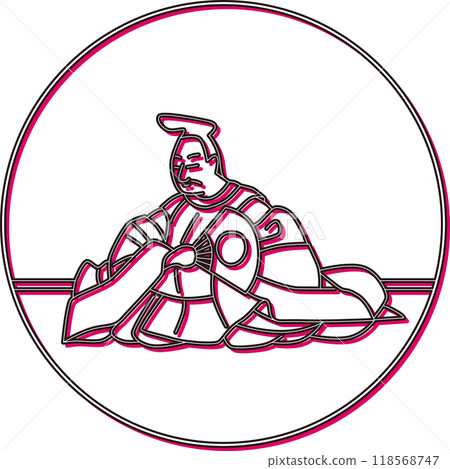 彩色陰影圓形百人一秀安秀文雅 118568747