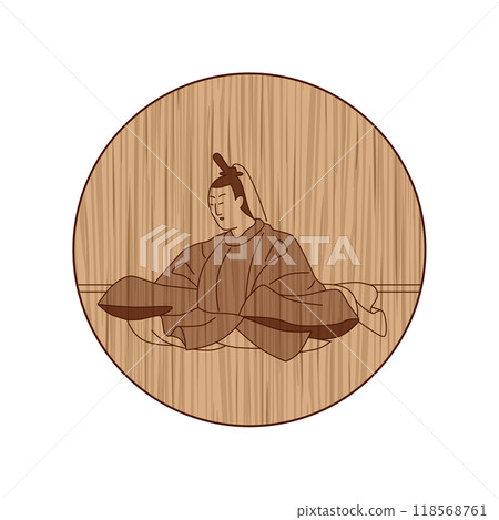 菅谷木雕圓形百人一書 118568761