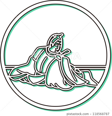 Yokouchi Bonkochi 的彩色陰影圓形簡單百人一集 Yokouchi Bonkochi 的彩色陰影圓形簡單百人一集 118568787