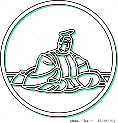 彩色陰影圓形簡約百人一州晴道烈樹 彩色陰影圓形簡約百人一州晴道烈樹 118568805