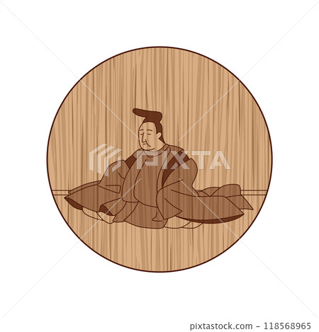 木雕圓形百人一州清原元介 118568965