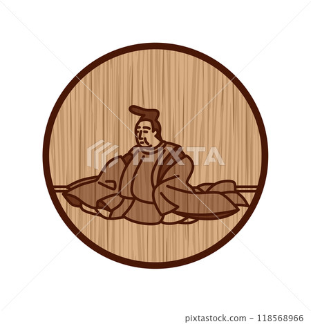 木雕圓形簡約百人一州清原元助 118568966