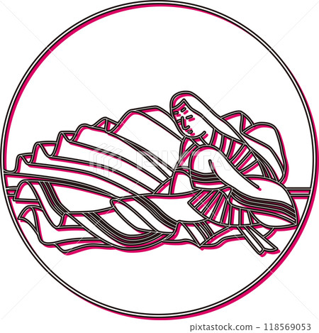 Color shadow circular Hyakunin Isshu - Mother of the Right General Michitsuna 118569053