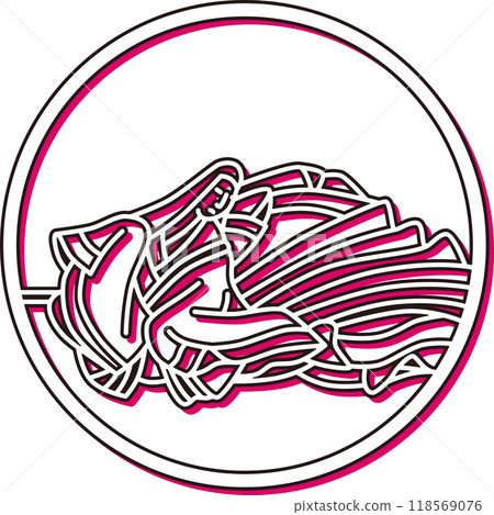 Color shadow circle simple Hyakunin Isshu Murasaki Shikibu 118569076