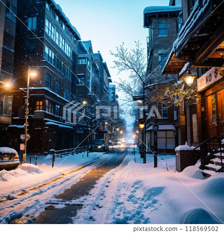 Snowy city 118569502