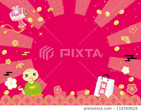 Background illustration of the New Year's sale for the year of the snake Background illustration of the New Year's sale for the year of the snake 118569628