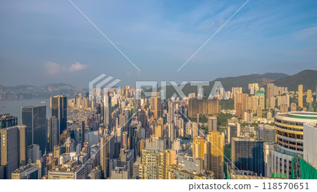 the hong kong cityscape background at wan chai Aug 24 2024 118570651