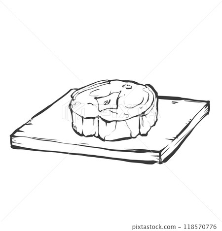 羊脖子手繪畫筆繪畫風格插畫 羊脖子手繪畫筆繪畫風格插畫 118570776