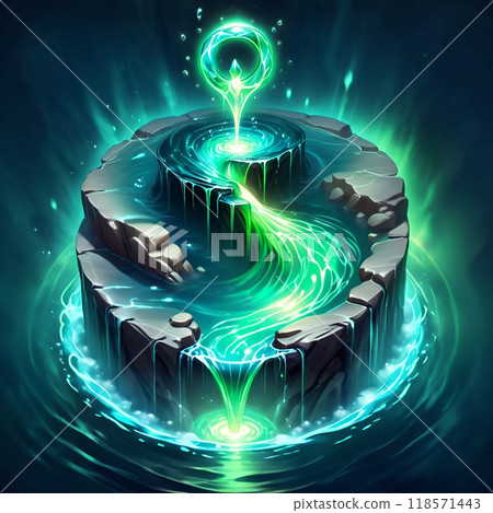 Natural attribute magic icon illustration Natural attribute magic icon illustration 118571443