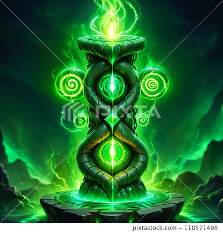 Natural attribute magic icon illustration 118571498