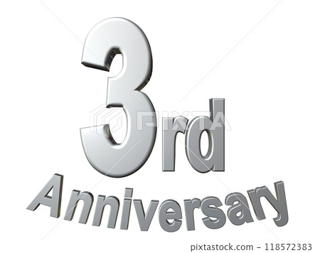 3DCG角色「3th Anniversary/3週年紀念」銀、銀 3DCG角色「3th Anniversary/3週年紀念」銀、銀 118572383