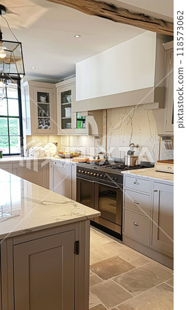 Bespoke kitchen design, country house and cottage interior design, English countryside style renovation and home decor idea 118573062