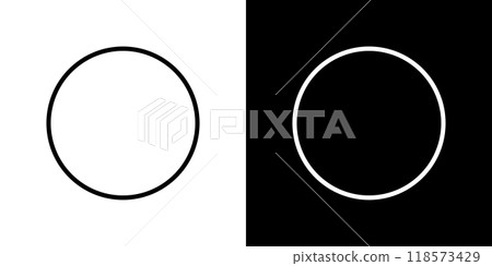 Full moon simple line icon 118573429