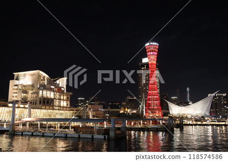 Night view spot Date Mosaic Kobe City Port Island Kobe Station Sannomiya Station 118574586