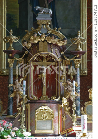 Main altar in the parish church of Helena in Zabok, Croatia Main altar in the parish church of Helena in Zabok, Croatia 118574712
