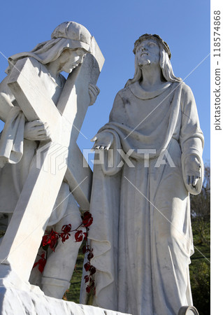 2nd Stations of the Cross, Jesus is given his cross, Basilica Assumption of the Virgin Mary, Marija Bistrica, Croatia 2nd Stations of the Cross, Jesus is given his cross, Basilica Assumption of the Virgin Mary, Marija Bistrica, Croatia 118574868