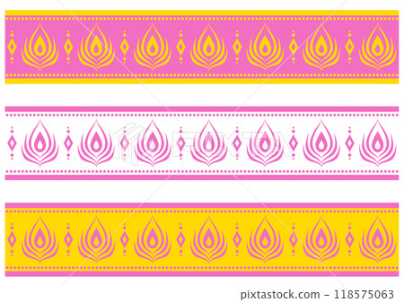 Indian style decorative border set. Vector data. 118575063