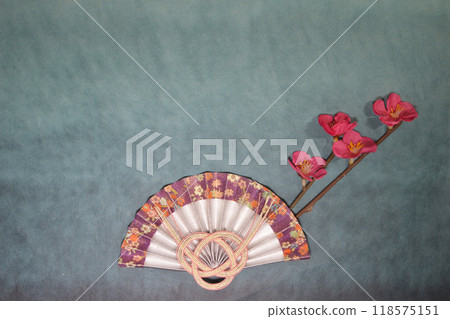 新年素材-梅花扇子背景 新年素材-梅花扇子背景 118575151
