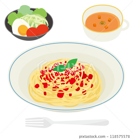 Fresh tomato pasta 118575578