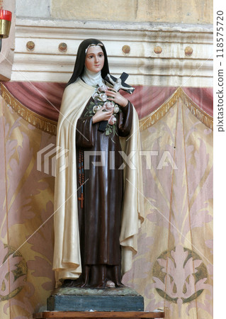 Saint Teresa, statue in Church of Assumption of Virgin Mary in Zakanje, Croatia 118575720