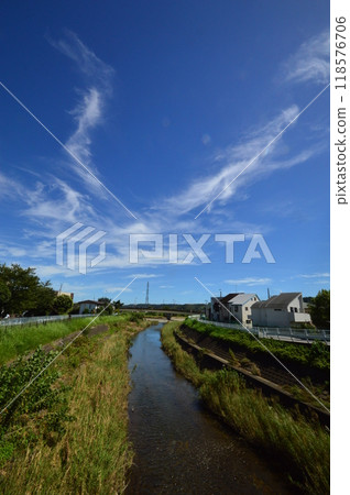 Yudono River in summer, Hachioji City 118576706