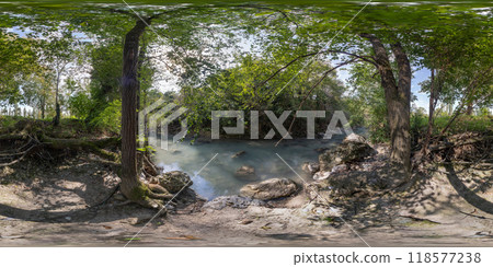 360 VR. Stream in the countryside 118577238