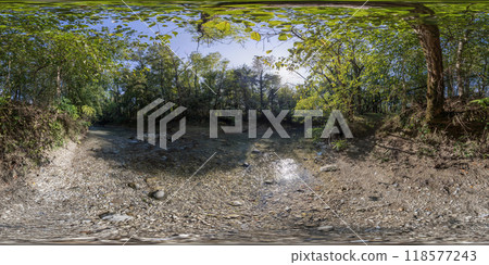 360 VR. Stream in the countryside 118577243