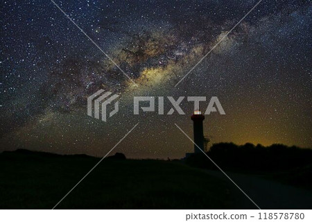 East Hennazaki Lighthouse and Celestial Bodies 118578780