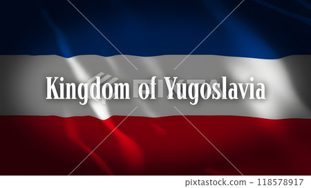 The flag of the Socialist Federal Republic of Yugoslavia with the country's name 118578917
