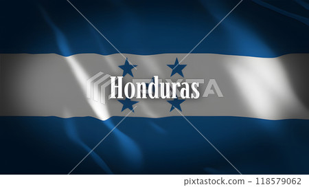 Honduras flag with country name 118579062