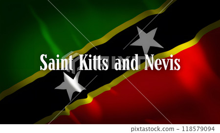 聖克里斯多福及尼維斯國旗上的國家名稱 118579094