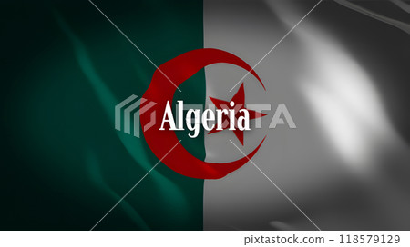 阿爾及利亞國旗上的國家名稱 阿爾及利亞國旗上的國家名稱 118579129