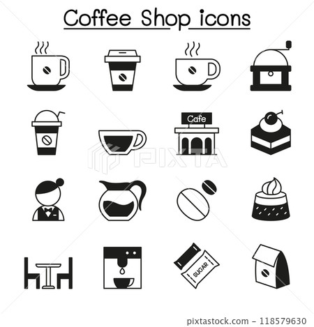 Coffee icon set vector illustration graphic design 118579630