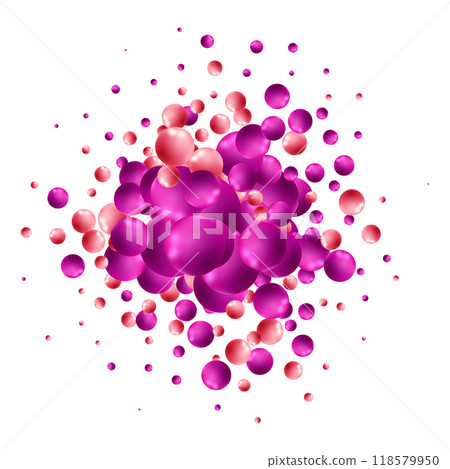 Background with color balls, blur effect. 3d round spheres. Geometric design elements circle ball pattern. Flying shapes in empty space. Design for poster, banner, placard. vector illustration. Eps 10 Background with color balls, blur effect. 3d round spheres. Geometric design elements circle ball pattern. Flying shapes in empty space. Design for poster, banner, placard. vector illustration. Eps 10 118579950