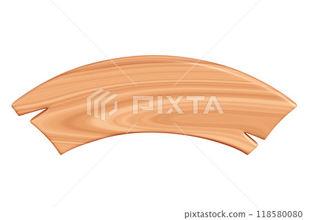 Wooden arch plaque with cracks for text box. Cartoon 3d render illustration of signboard with brown wood texture. Vintage rustic timber plank, nameplate or board frame with fracture. Wooden arch plaque with cracks for text box. Cartoon 3d render illustration of signboard with brown wood texture. Vintage rustic timber plank, nameplate or board frame with fracture. 118580080