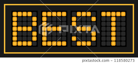 Orange color led banner in word best on black background 118580273