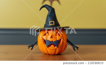 PUMPKINS FRUIT WITH HAT  ILLUSTRATION 118580633