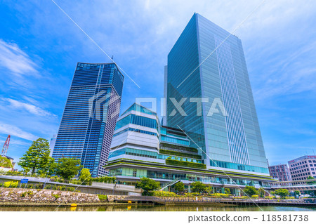 Yokohama cityscape in Japan. Sakuragicho Station. View of the city of Yokohama, etc. = 18th 118581738