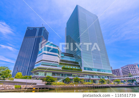 櫻木町車站前的日本橫濱城市景觀。橫濱市景等=18日 118581739