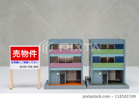 Image of a for sale sign and a detached house Image of a for sale sign and a detached house 118582199