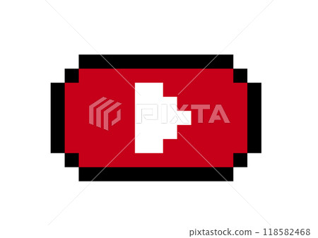 Pixel art video play button Pixel art video play button 118582468