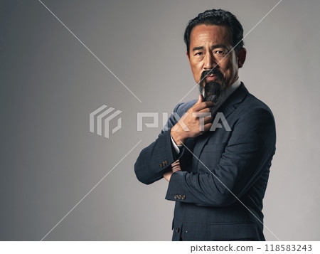 長須男子的肖像，看起來像是明治時代的偉人。 118583243