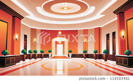 "Elegant hotel lobby" 118583482