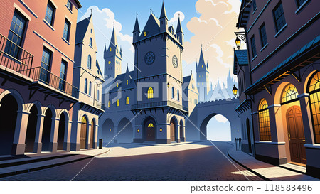 "Medieval Townscape" 118583496