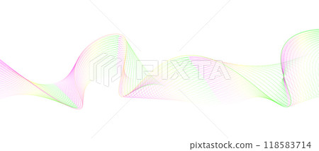 A wave lines with a gradient colors. Vector illustration 118583714