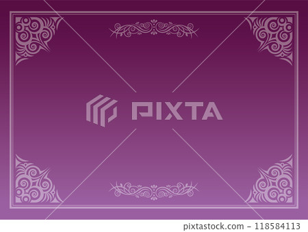 Classic, elegant and gorgeous decorative frame - Gradient purple Classic, elegant and gorgeous decorative frame - Gradient purple 118584113