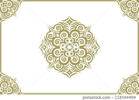 Classic, elegant and gorgeous decorative frame, blue and gold Classic, elegant and gorgeous decorative frame, blue and gold 118584409